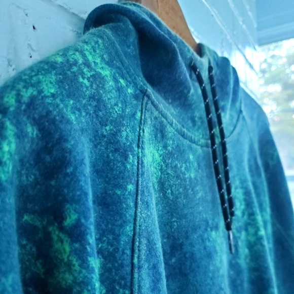 Men's Old Navy Fleece Hoodie. Blue Green. LG - Picture 3 of 7